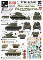 Star Decals STAR35935 Canadian Shermans in Korea M4A3E8 HVSS, M4A3 VVSS (dozer) and M10c Achilles Mk.IIC 1/35