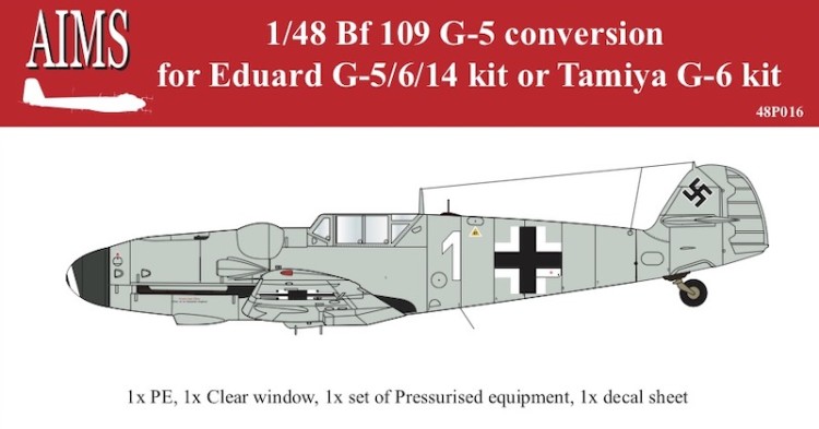 Aims AIMS48P016 Messerschmitt Bf-109G-5 conversion 1/48 Aims AIMS48P016 Messerschmitt Bf-109G-5 conversion 1/48