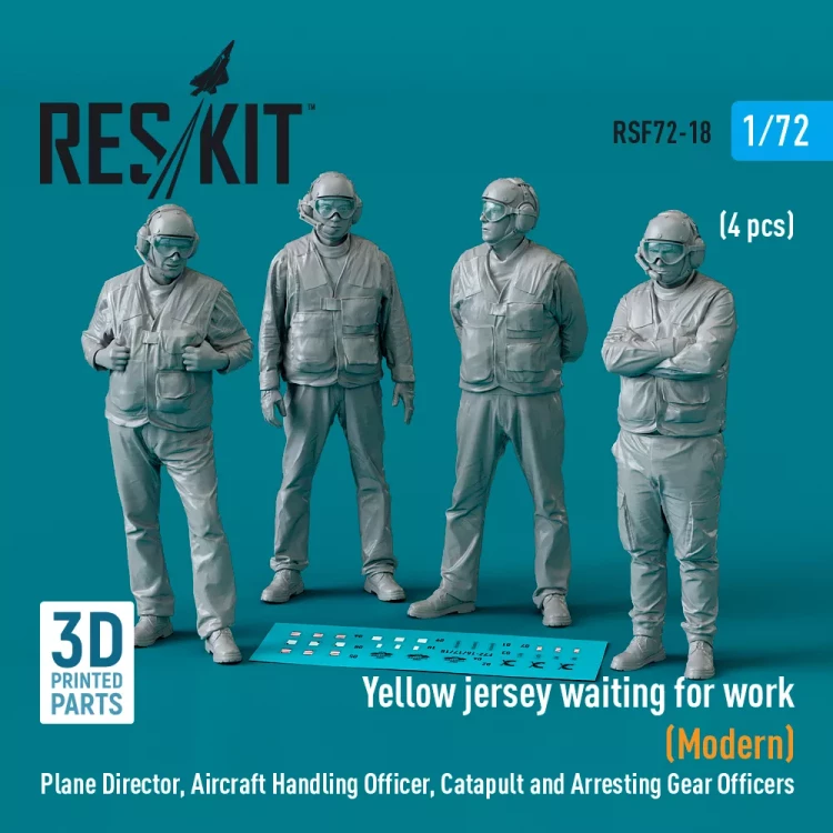 Reskit F72018 Yellow jersey waiting for work Modern 4 pcs. 1/72