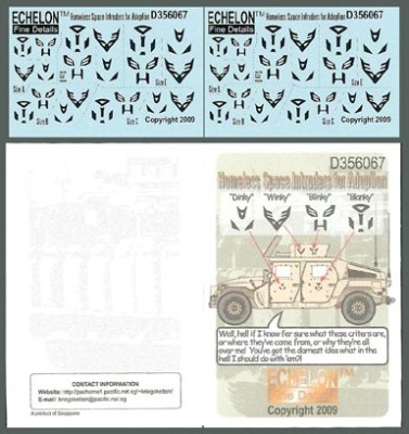 Echelon FD D356067 Homeless Space Intruders for Adoption 5 different sizes in all 1/35