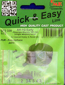 CMK Q72330 AH-1G Early TAT-102 (single weapon) turret 1/72