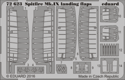 Eduard 72623 Spitfire Mk.IX landing flaps 1/72