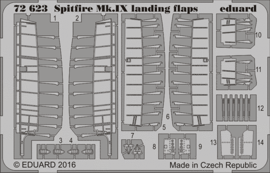 Eduard 72623 Spitfire Mk.IX landing flaps 1/72