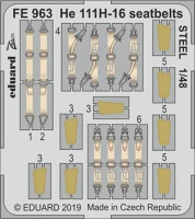 Eduard FE963 1/48 He 111H-16 seatbelts STEEL (ICM)