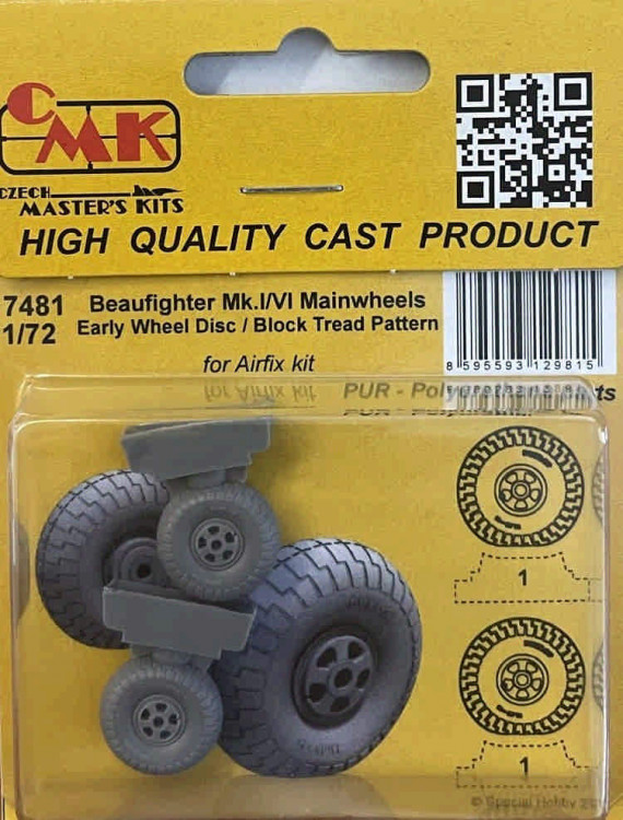 CMK 7481 Beaufighter Mk.I/VI Mainwheels early (AIRF) 1/72