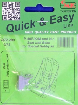 CMK Q72299 P-40E/K/M/N-1 seat w/ belts (SP.HOBBY) 1/72