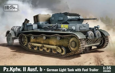 IBG Models 35080 Pz.Kpfw. II Ausf. B with fuel trailer 1/35