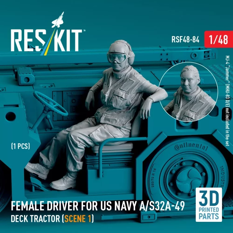 Reskit F48084 Female driver US NAVY A/S32A-49 Deck Tractor 1/48
