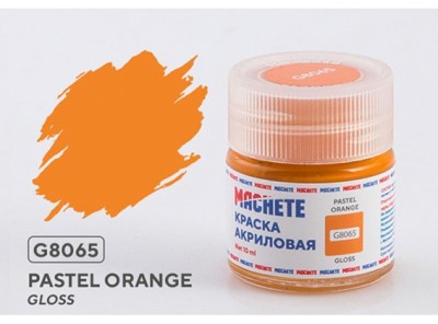 Machete G8065 Краска акриловая Pastel orange (Пастельный оранжевый, глянцевый) 10 мл.