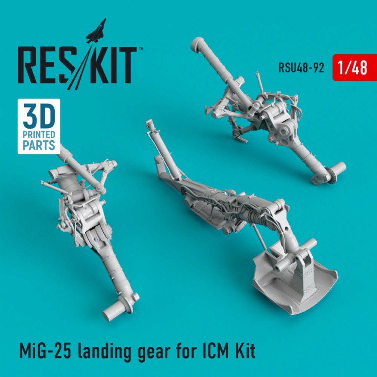 Reskit U48092 MiG-25 landing gear for ICM Kit 1/48