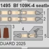 Eduard FE1495 Bf 109K-4 seatbelts STEEL (EDU) 1/48