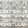 Jas 3811 Трафарет буквы, латинский алфавит, 78 символов