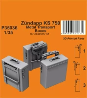 CMK P35036 Zundapp KS 750 Metal Transport Boxes (ACAD) 1/35