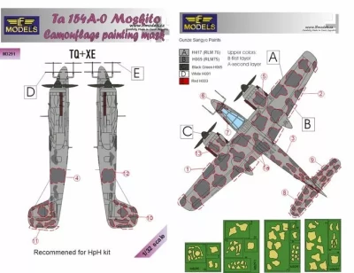 Lf Model M3291 Mask Ta 154A-0 Moskito camouflage painting 1/32