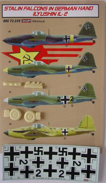 Kora Model DEC72239 Ilyushin IL-2 (Luftwaffe service) декали декали 1/72