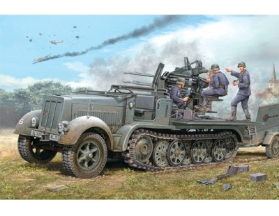 Trumpeter 01523 Немецкая 20 мм. счетверенная ЗСУ на Sd Kfz. 7/2 1/35