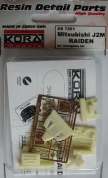 Kora Model DS7201 Detail Set for Mistubishi J2M RAIDEN (HAS) 1/72