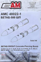 Advanced Modeling AMC 48022-1 BETAB-500ShP Concrete-Piercing Bomb Type 2 1/48