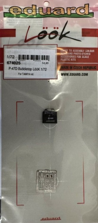 Eduard 674025 BRASSIN P-47D Bubbletop LooK (TAM) 1/72