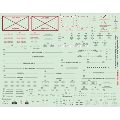 HGW 232011 STENCILS Mosquito Mk.VI (TAM) 1/32
