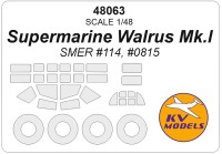 KV Models 48063 Supermarine Walrus Mk.I (SMER #114, #0815) + маски на диски и колеса GB 1/48