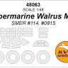 KV Models 48063 Supermarine Walrus Mk.I (SMER #114, #0815) + маски на диски и колеса GB 1/48