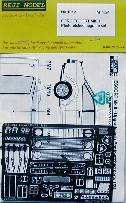 Reji Model 1012 Ford Escort MK.II Photo-etched upgrade set 1/24