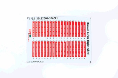 Eduard 3DL32004 Remove Before Flight (white) SPACE 1/32