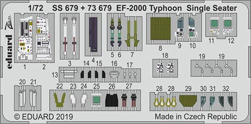 Eduard SS679 1/72 EF-2000 Typhoon Single Seater (REV)