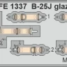 Eduard FE1337 B-25J glazed nose seatbelts STEEL (HKM) 1/48