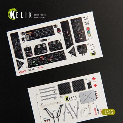 Reskit K35005 Mi-17 NATO (Black version) - Interior 3D 1/35