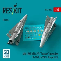 Reskit 48503 AIM-26B (Rb.27) 'Falcon' missiles (2 pcs.) 1/48