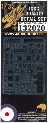 HGW 132020 R.F.C. Bomb Tail-Rack PE Set 1/32