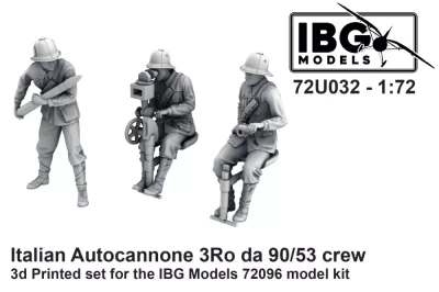 IBG Models U7232 Italian Autocannone 3Ro da 90/53 crew (3 fig) 1/72