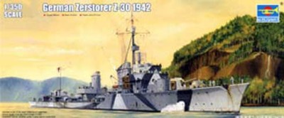 Trumpeter 05322 Немецкий Эсминец Z-30, 1942г. 1/350