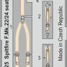 Eduard FE925 Spitfire F.Mk.22/24 seatbelts STEEL 1/48