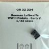 Quickboost QB32334 German Luftwaffe WWII pedals - early 1/32