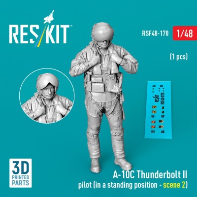 Reskit F48170 A-10C Thunderbolt II pilot in stand.p.(1 pc.) 1/48