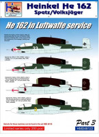 Hm Decals HMD-48122 1/48 Decals Heinkel He 162 Foreign Service Part 3