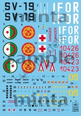 HAD 72055 Decal Mi-8 (Hungary, Kirgizistan,Cambodia) 1/72