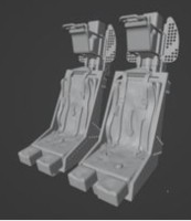 Maestro Models MMMK4948 Saab 105 Sk60 seat x 2 3D-printed 1/48