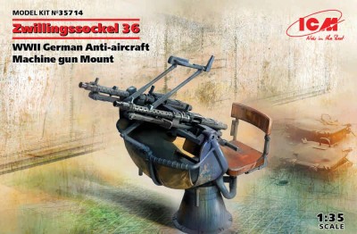 ICM 35714 Zwillingssockel 36, Германская зенитная пулеметная установка II МВ 1/35