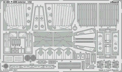 Eduard 32465 SET P-40M exterior (TRUMP) 1/32