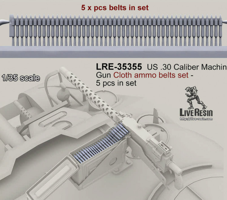 LiveResin LRE35355 Запасные ленты калибра .30 1/35