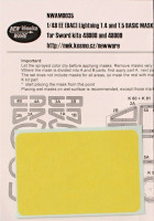 New Ware NWA-M0035 1/48 Mask BAC Lightning T.4/T.5 BASIC (SWORD)