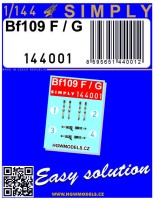 HGW 144001 Seatbelts Bf 109F/G (SIMPLY) 1/144