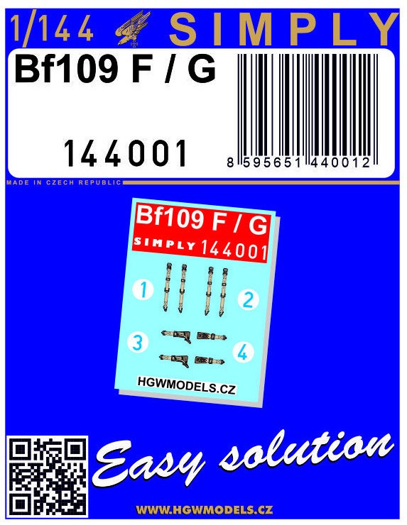 HGW 144001 Seatbelts Bf 109F/G (SIMPLY) 1/144