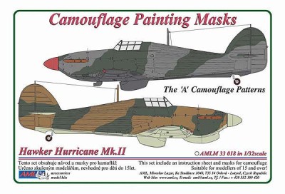 AML AMLM33018 Камуфляжные маски Hawker Hurricane Mk.II 'A' 1/32