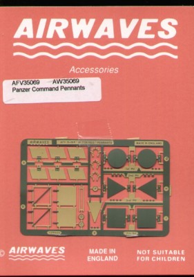 Airwaves (etched) AEC35069 German Panzer Command Pennants and Insignia Plates 1/35