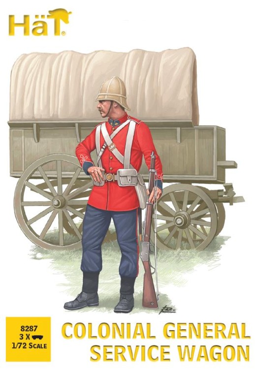 HAT 8287 Colonial General Service Wagon (3 wagons per box) A1035R Restocks Production 1/72